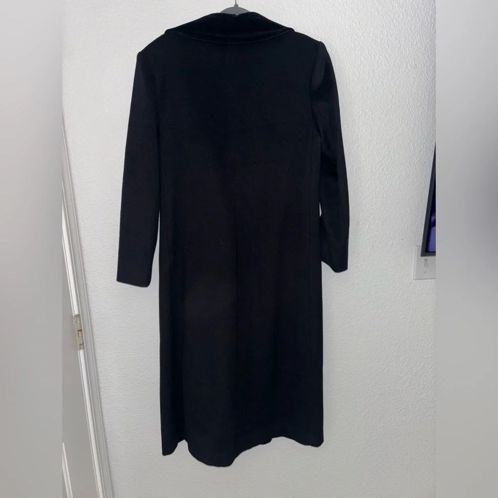 Wool coat black vintage made in USA size medium - Picture 6 of 8